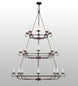 60" Estrella 24 Light Three Tier Chandelier detail view