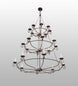 60" Estrella 24 Light Three Tier Chandelier detail view