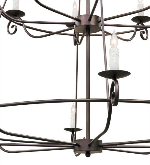 60" Estrella 24 Light Three Tier Chandelier detail view
