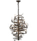 20" Cyclone 13 Light Chandelier detail view