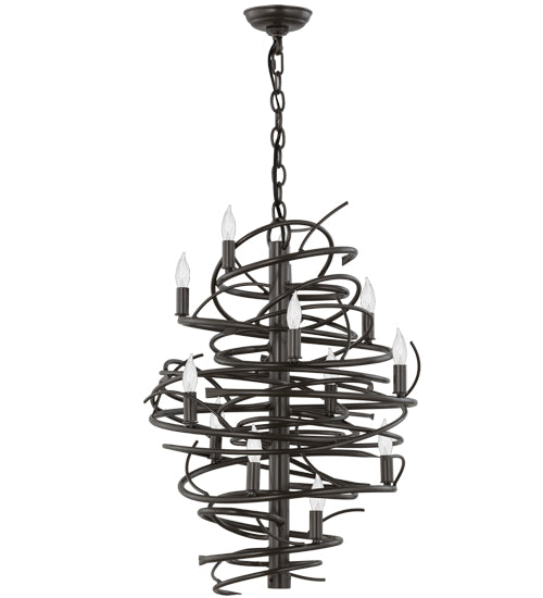 20" Cyclone 13 Light Chandelier detail view