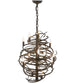 20" Cyclone 13 Light Chandelier detail view