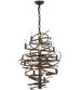 20" Cyclone 13 Light Chandelier detail view