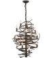 20" Cyclone 13 Light Chandelier detail view