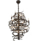 20" Cyclone 13 Light Chandelier detail view