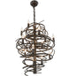 20" Cyclone 13 Light Chandelier detail view