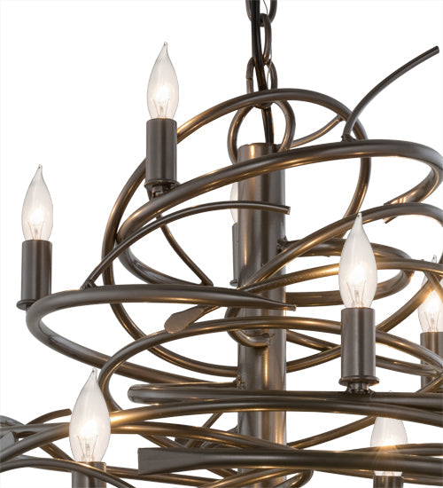 20" Cyclone 13 Light Chandelier detail view
