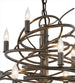 20" Cyclone 13 Light Chandelier detail view
