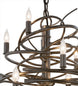 20" Cyclone 13 Light Chandelier detail view
