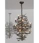 20" Cyclone 13 Light Chandelier detail view