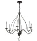 36" Polonaise 6 Light Chandelier detail view