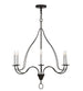 36" Polonaise 6 Light Chandelier detail view