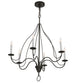 36" Polonaise 6 Light Chandelier detail view