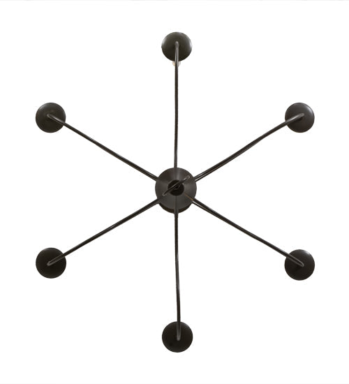 36" Polonaise 6 Light Chandelier detail view