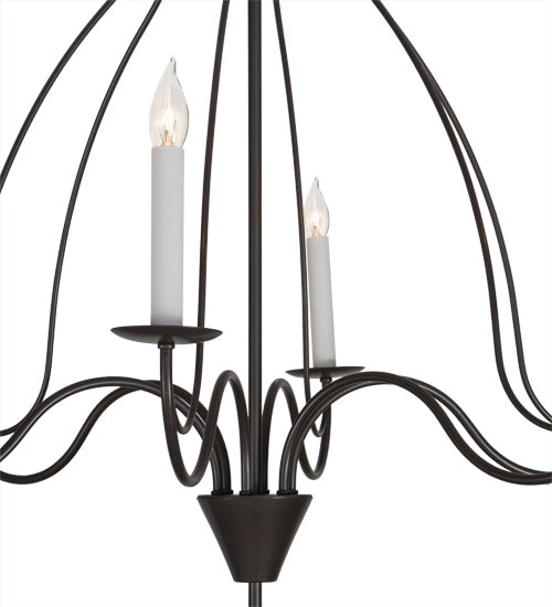 36" Polonaise 6 Light Chandelier detail view