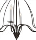36" Polonaise 6 Light Chandelier detail view