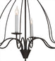 36" Polonaise 6 Light Chandelier detail view