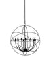 36" Atom Enerjisi 12 Light Chandelier detail view
