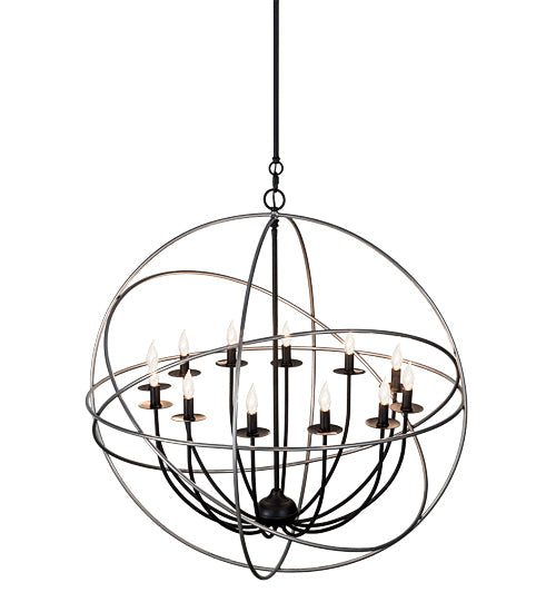 36" Atom Enerjisi 12 Light Chandelier detail view