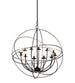 36" Atom Enerjisi 12 Light Chandelier detail view