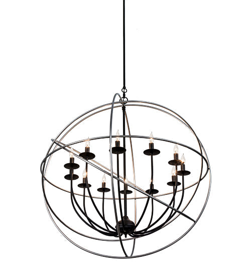 36" Atom Enerjisi 12 Light Chandelier detail view
