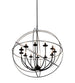 36" Atom Enerjisi 12 Light Chandelier detail view