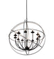 36" Atom Enerjisi 12 Light Chandelier detail view