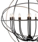 36" Atom Enerjisi 12 Light Chandelier detail view