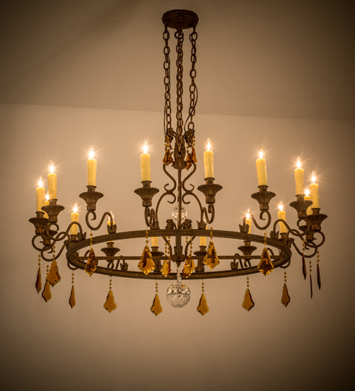 48" Peak 16 Light Chandelier hero view