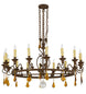 48" Peak 16 Light Chandelier detail view