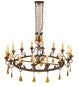 48" Peak 16 Light Chandelier detail view
