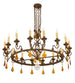 48" Peak 16 Light Chandelier detail view