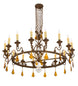 48" Peak 16 Light Chandelier detail view