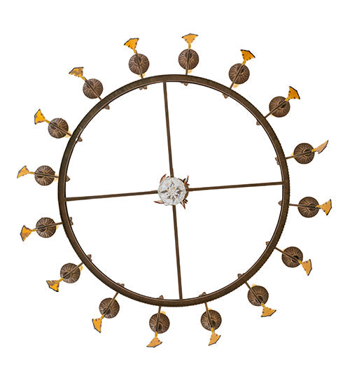 48" Peak 16 Light Chandelier detail view