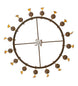 48" Peak 16 Light Chandelier detail view