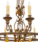 48" Peak 16 Light Chandelier detail view