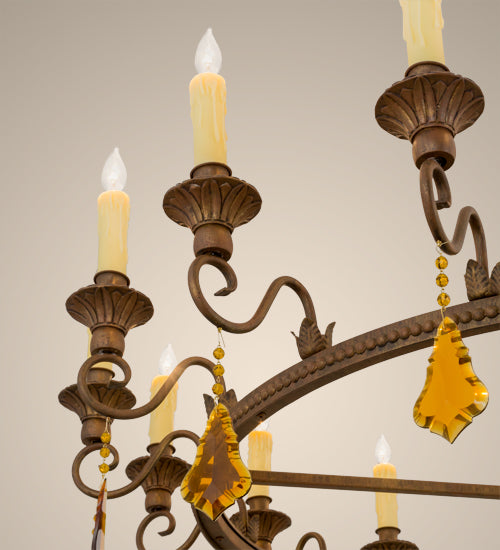 48" Peak 16 Light Chandelier detail view