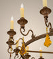48" Peak 16 Light Chandelier detail view