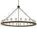 72" Loxley 24 Light Chandelier detail view