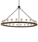 72" Loxley 24 Light Chandelier detail view
