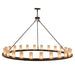 72" Loxley 24 Light Chandelier detail view