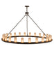 72" Loxley 24 Light Chandelier detail view