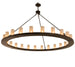 72" Loxley 24 Light Chandelier detail view