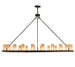 72" Loxley 24 Light Chandelier detail view