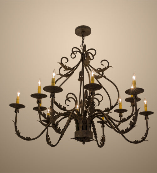 48" French Elegance 12 Light Chandelier hero view