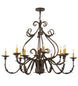 48" French Elegance 12 Light Chandelier detail view