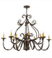 48" French Elegance 12 Light Chandelier detail view