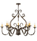 48" French Elegance 12 Light Chandelier detail view