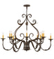 48" French Elegance 12 Light Chandelier detail view