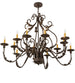 48" French Elegance 12 Light Chandelier detail view
